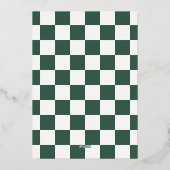 Carte de Noël photo verte à bord ondulé moderne (Verso)