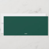 Carte de Noël photo verte avec monogramme rustique (Dos)