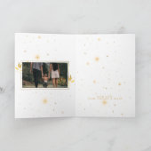 Carte de Noël photo verte et dorée Joyeuse (Intérieur)