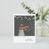 Carte de Noël photo vintage - Lumières blanches (Debout devant)