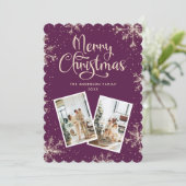 Carte de Noël Photo Violet 2 (Debout devant)