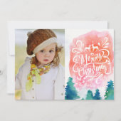 Carte de Noël photo Watercolor (Devant)