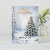 Carte de Noël photo Winter Wonderland (Debout devant)
