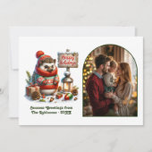 Carte de Noël Photographique de Hérisson de la For (Devant)