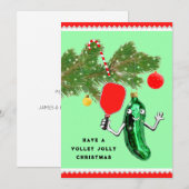 Carte de Noël Pickleball (Devant / Derrière)