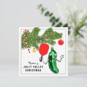 Carte de Noël Pickleball (Debout devant)
