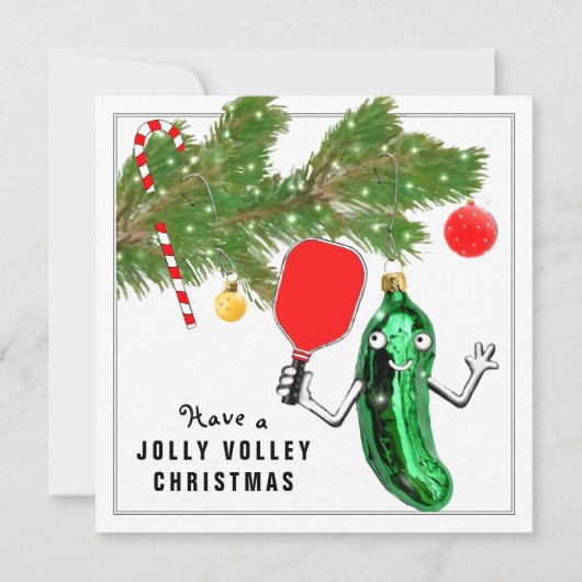 Carte de Noël Pickleball (Devant)