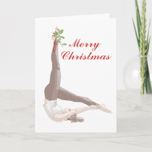 Carte de Noël Pilates Mistletoe (Devant)