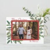 Carte de Noël Pine d'hiver (Debout devant)