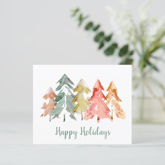 Carte de Noël Pine Tree Budget (Debout devant)