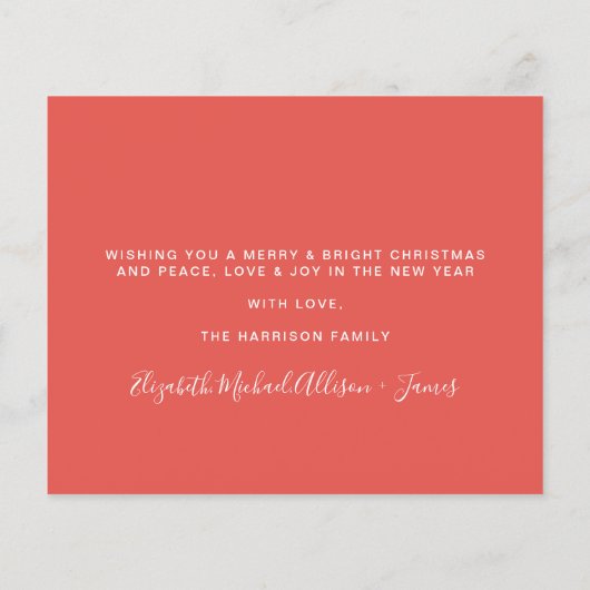 Carte de Noël Pine Tree Budget (Dos)