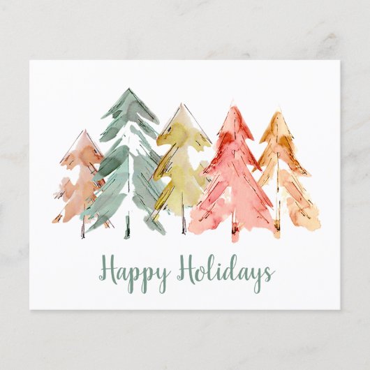 Carte de Noël Pine Tree Budget (Devant)