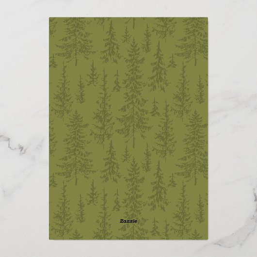 Carte de Noël Pine Tree Foil (Verso)