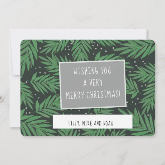 Carte de Noël Pine Verte (Dos)