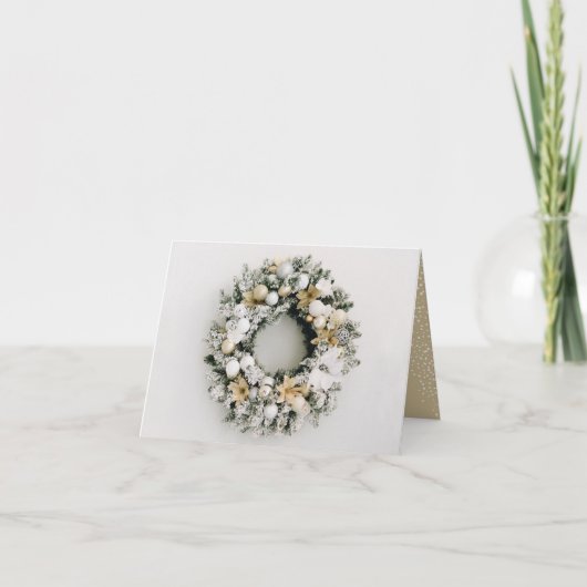 Carte de Noël Pine Wreath Folded (Devant)