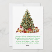 Carte de Noël Pineneedle Photo (Dos)