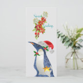 Carte de Noël Pingouin  (Debout devant)