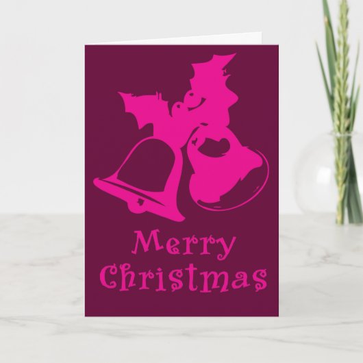 Carte de Noël Pink Bells (Devant)