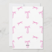 Carte de Noël Pink Coquette Bow (Dos)