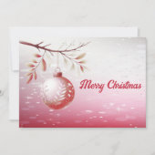Carte de Noël Pink Décor Ball (Devant)