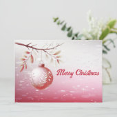 Carte de Noël Pink Décor Ball (Debout devant)