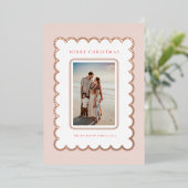 Carte de Noël Pink et Rose Gold Foil (Debout devant)