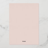 Carte de Noël Pink et Rose Gold Foil (Verso)