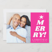 Carte de Noël Pink Joyeux (Devant)