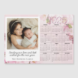 Carte de Noël Pink Magnifique Photo personnalisée