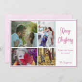 Carte de Noël Pink Noel (Devant / Derrière)