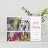 Carte de Noël Pink Noel (Debout devant)