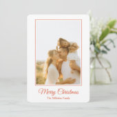 Carte de Noël Pink Red Hand Draw (Debout devant)