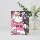 Carte de Noël Pink Santa Claus (Debout devant)