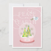 Carte de Noël Pink Snow Globe (Devant)