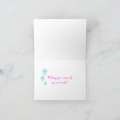 Carte de Noël Pink Snowflon (Intérieur)