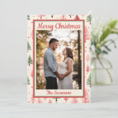 Carte de Noël Pink Tree (Debout devant)