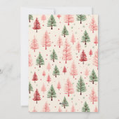 Carte de Noël Pink Tree (Dos)