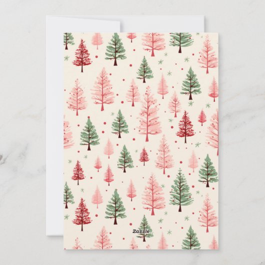 Carte de Noël Pink Tree (Dos)