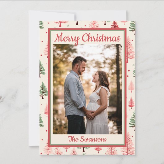 Carte de Noël Pink Tree