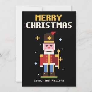 Carte de Noël Pixel Art Casse-Noisette