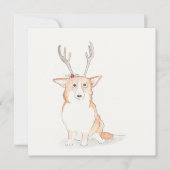 Carte de Noël plat Corgi (Devant)
