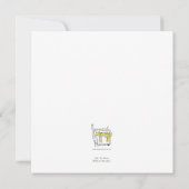 Carte de Noël plat de gorille de ski (Dos)