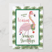 Carte de Noël plat Flamant rose (Devant)