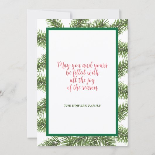 Carte de Noël plat Flamant rose (Dos)