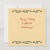 Carte de Noël Plat pour Chiens de Père Noël et Sco (Dos)