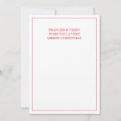 Carte de Noël plat PRANCER VIXEN 5x7 (Dos)