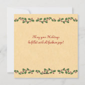 Carte de Noël Plat Retro Père Noël (Dos)