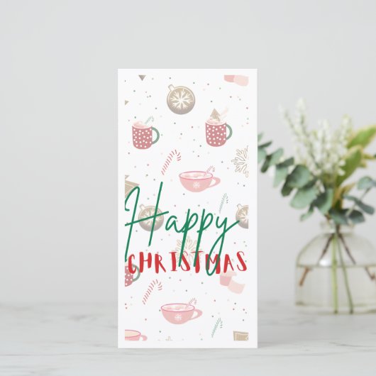 Carte de Noël plate (Debout devant)