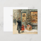 Carte de Noël plate (Devant / Derrière)