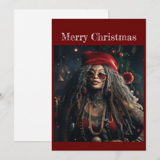 Carte de Noël plate (Devant / Derrière)